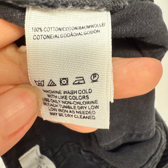 We The Free People Zip It Up Denim Mini Skirt Womens 26 Washed Black Distressed - Picture 8 of 9